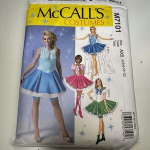 McCalls 7101 Moon Fairy Sailor Cape Dress Costume Pattern Cut To Size 4 Cosplay